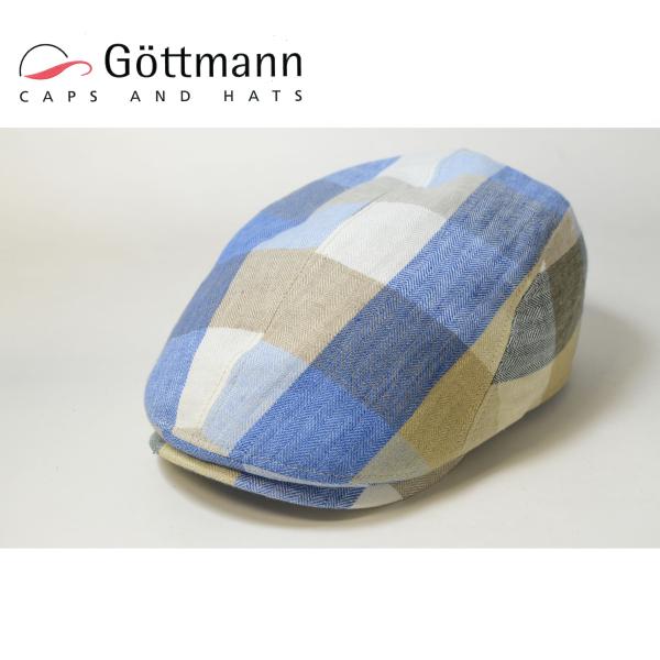 Gottmann　ハンチング　チェック柄　帽子　メンズ　ゴットマン