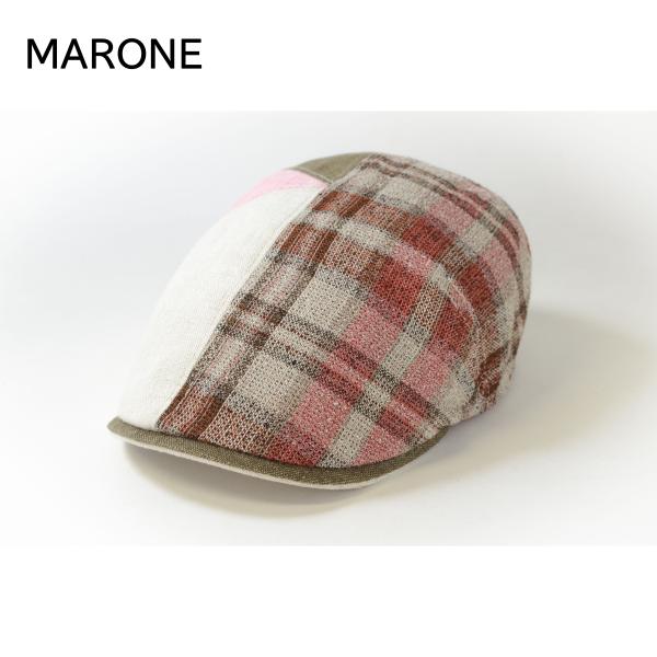 帽子　ハンチング　パッチワーク　MARONE　マローネ