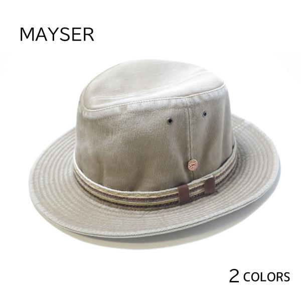 帽子　メンズ　アウトドア　綿WASH　ツバ広　ダウン　MAYSER