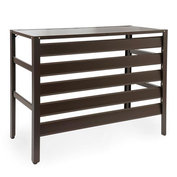 アルミ製 エアコン室外機カバー 選べる2カラー 幅90cm エアコンカバー 室外機ラック クーラーカ...