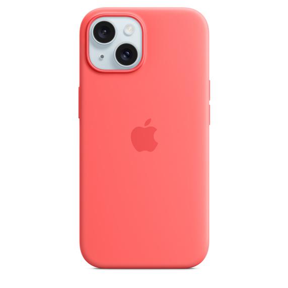 Apple iPhone 15 シリコーンケース - グアバ MagSafe対応 / MT0V3FE...