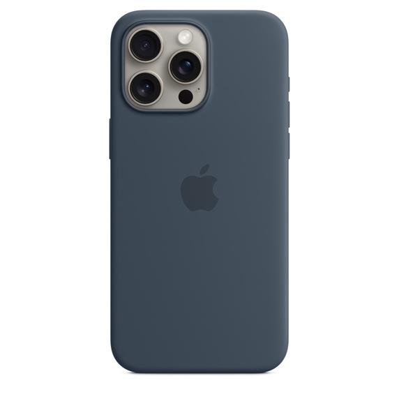 Apple iPhone 15 Pro Max シリコーンケース - ストームブルー MagSafe...