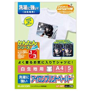 エレコム アイロンプリントペーパー はがきサイズ 5枚入り