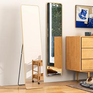 ミルオ君の鏡工房 全身鏡 大きい 姿見鏡 アルミフレーム おしゃれ 丸角 全身ミラー 飛散防止 壁掛け 立て掛け スタンドミラー すがた鏡 全身