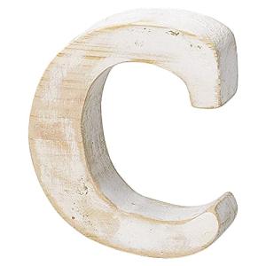 パセオ 木製アルファベット C サイズ：約W10 D3 H12 WF-35WH-C