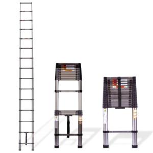 DayPlus 伸縮はしご ステンレス製 5m 折り畳み伸縮梯子 持ち運びやすい軽量 多機能 耐荷重150 kg 自動ロック 安全ロック スライ