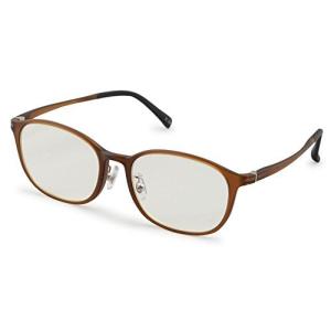 藤田光学 老眼鏡 ブルーライトカット 0.5 度数 スマホリーディンググラス 超弾性フレーム ブラウン PCRU-102MBR +0.50