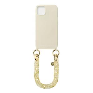 フォンネックレス iPhone 13 シリコンケース ハンドチェーンストラップ付き [ ショートストラップケース ハンディストラップ 転落防止