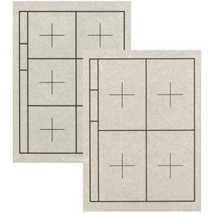 弘梅堂 書道下敷き 半紙 ベージュ色 両面罫線入 フェルト2.7mm