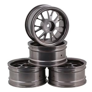 Mxfans 4個入れ チタン Y-ホイール RC1：10オンロードレーシングカー＆ドリフトカーのため アルミRCホイールリム