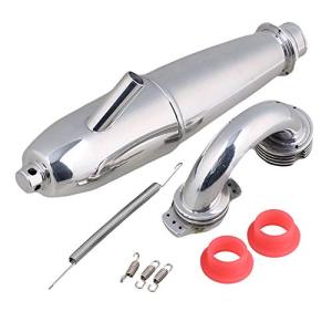 Mxfans シルバー 耐久性 アルミ排気管 RC 1:8 モデルカー用 アップグレードパーツ W08003