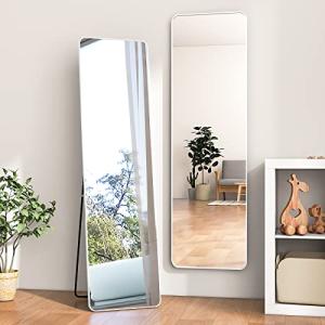 ミルオ君の鏡工房 全身鏡 大きい 姿見鏡 アルミフレーム おしゃれ 丸角 全身ミラー 飛散防止 壁掛け 立て掛け スタンドミラー すがた鏡 全身