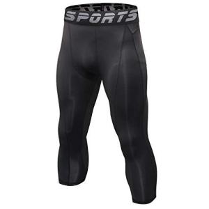 Sillictor スポーツタイツ メンズ パワーストレッチ 7分丈 アンダーウェア コンプレッション タイツ  y