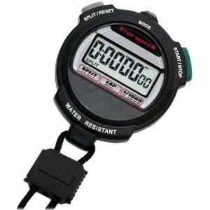 CREPHA デジタルストップウォッチ 3気圧防水 カウントダウン計測 ブラック TEV-4013-BK