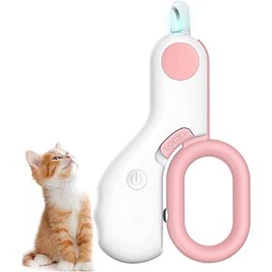 ペット爪切り ペット 高輝度LEDライト付き ペット用爪切り 割れ爪 巻き爪 ステンレス製 使いやすい 簡単 ストレスなくスパッと切れる ハムス