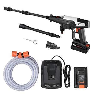 アイリスオーヤマ 充電式ハンディウォッシャー 18V 2.0Ah バッテリ・充電器付 最大40分稼動 コードレス&amp;タンクレス 場所を選ばす使用可