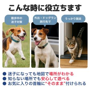 GPSタグ iPhone専用 犬 猫 防水 ペ...の詳細画像2