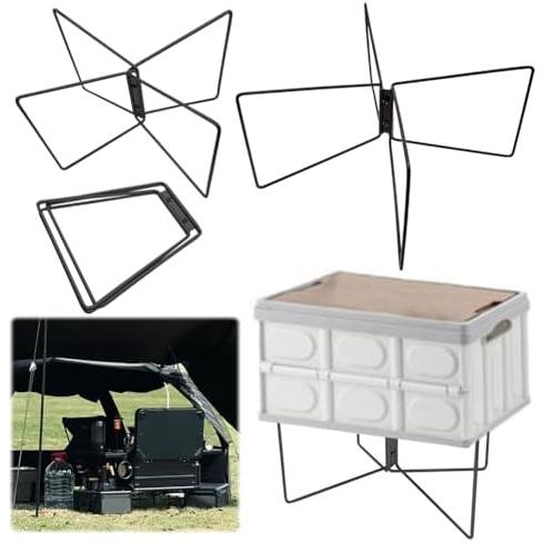 クーラーボックス スタンド コンテナスタンド 折りたたみ アルミ合金 45x21cm 軽量 80kg...