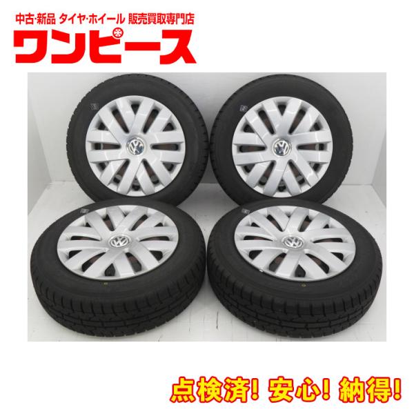 中古タイヤ 鉄ホイールセット 175/65R15 91Q 15x6J 5穴 PCD100 フォルクス...