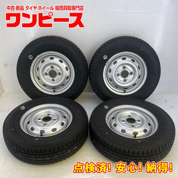 新品タイヤ 中古鉄ホイールセット 145R12 6PR (145/80R12 80/78N LT)相...