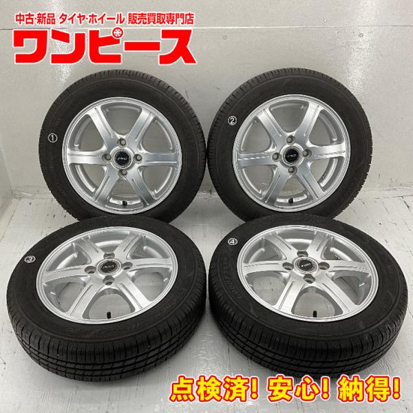 中古タイヤホイールセット 155/65R14 75S 14インチ 14×4.5J +46 4穴 PC...