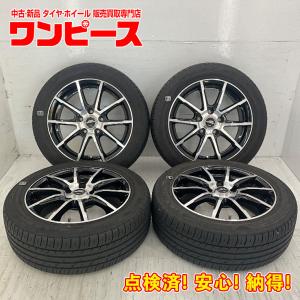 中古タイヤホイールセット 195/55R16 87V  16インチ 16×6.5J +48 5穴 PCD114.3 ファルケン SCHNEIDER 夏 サマー  d695｜onepiecetire