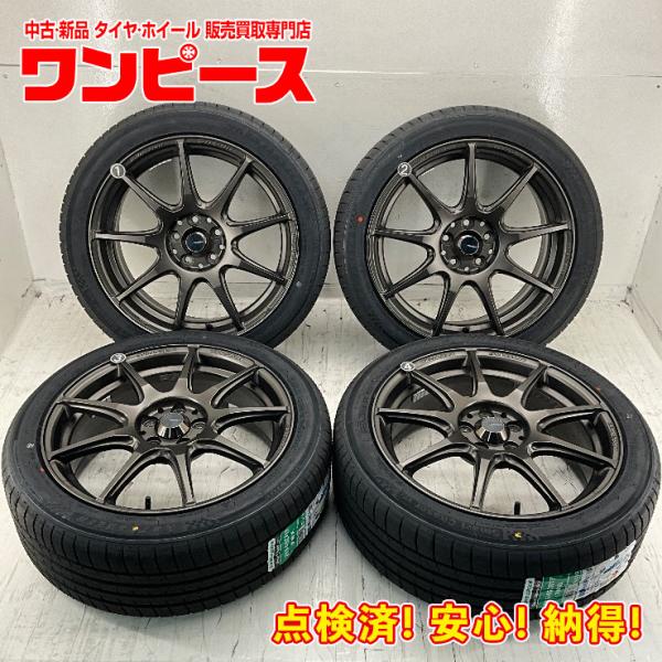 新品タイヤ 中古ホイールセット 215/45R17 91W  17インチ 17×7J +48 5穴 ...