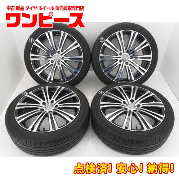 中古タイヤ ホイールセット 215/45R18 93W 18x7J +53 5穴 PCD114.3 ...