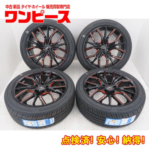 新品タイヤ 中古ホイールセット 225/45R18 95W 18インチ 18x8J +42 5穴 P...