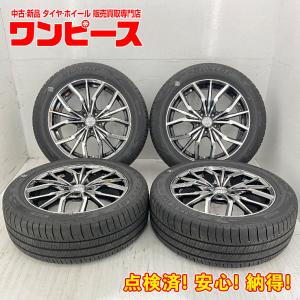 中古タイヤホイールセット 225/55R18 98V  18インチ 18×7J +53 5穴 PCD114.3 ダンロップ LEONIS 夏 サマー クロストレック  d535｜onepiecetire