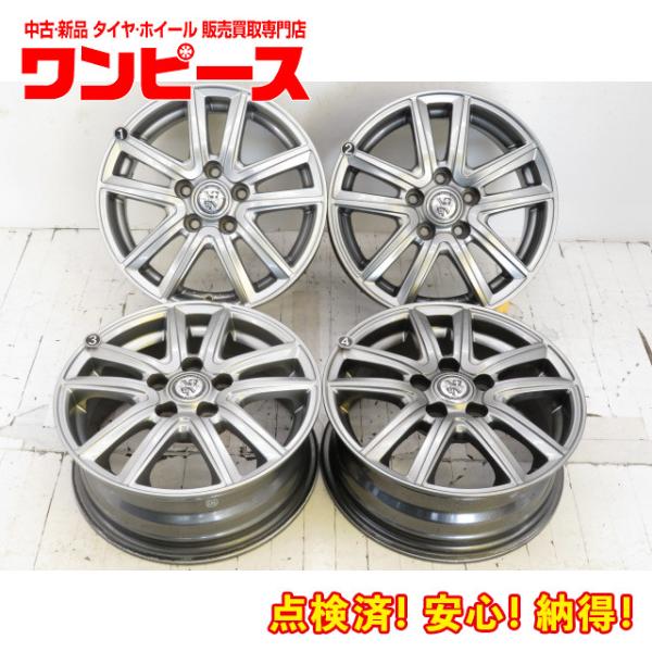 中古アルミホイール 4本セット 14インチ 14x5.5J +43 5穴 PCD100 BIGWAY...