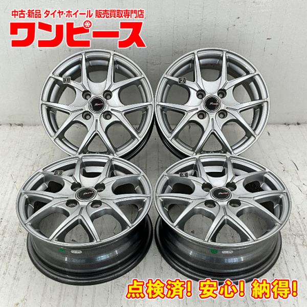 中古アルミホイール 4本セット 14×5.5J +45 4穴 PCD100 14インチ FENCER...