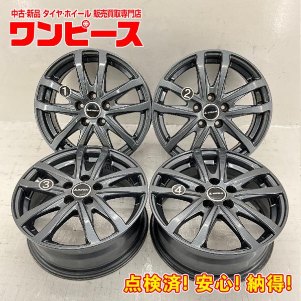 中古アルミホイール 4本セット 15×6J +43 5穴 PCD100 15インチ  LEBEN  ...