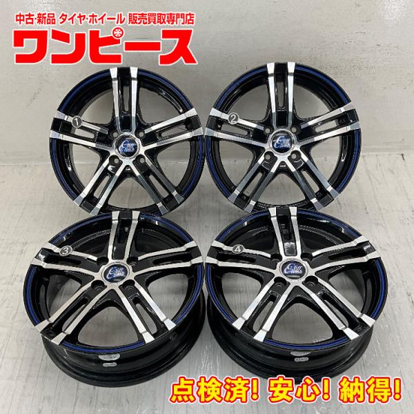 中古アルミホイール 4本セット 15×5J +45 4穴 PCD100 15インチ CLIFFCLI...