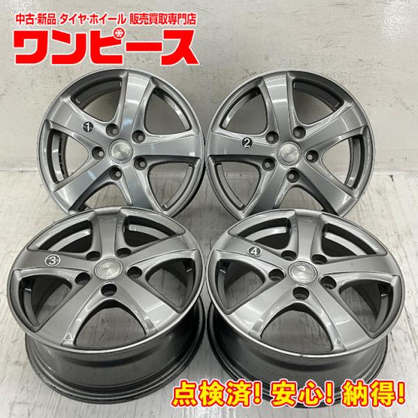 中古アルミホイール 4本セット 15×6J +53 5穴 PCD114.3 15インチ  COMPE...