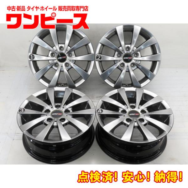 中古アルミホイール 4本セット 16インチ 16x6.5J +42 5穴 PCD120 MOTEC ...