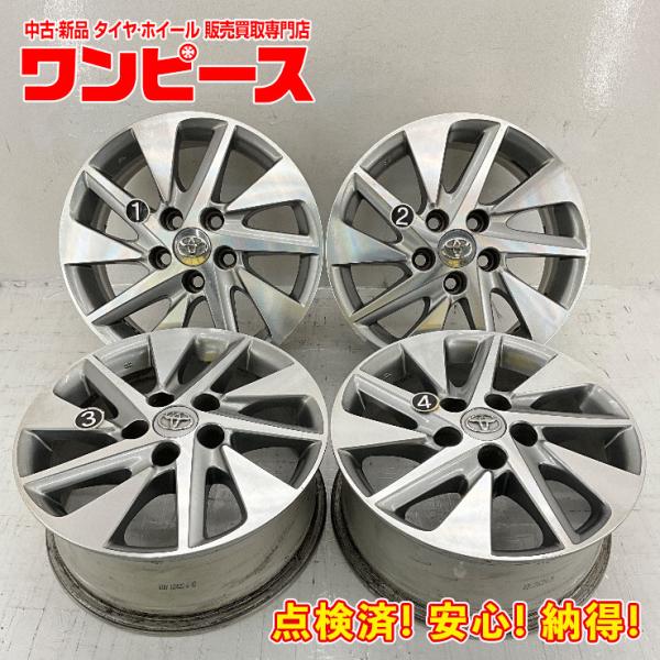 中古アルミホイール 4本セット 16×6.5J +33 5穴 PCD114.3 16インチ トヨタ純...