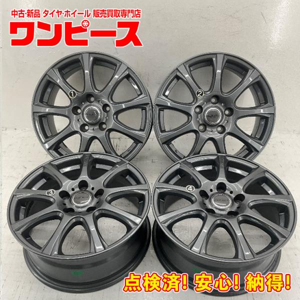 中古アルミホイール 4本セット 16×6.5J +47 5穴 PCD114.3 16インチ DUNL...