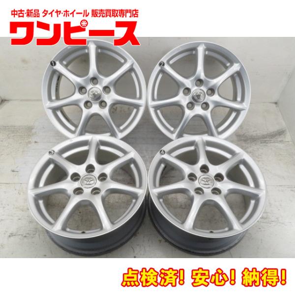 中古アルミホイール 4本セット 17インチ 17x7J +50 5穴 PCD114.3 トヨタ純正 ...