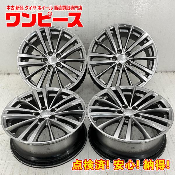 中古アルミホイール 4本セット 17×7J +48 5穴 PCD100 17インチ スバル純正   ...