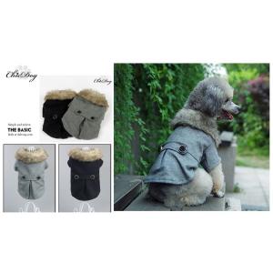 春秋モデル 犬用 ペット用 ファー付 ジャケット コート 正装 内側フリース 犬服 メール便送料無料｜oneplaceone