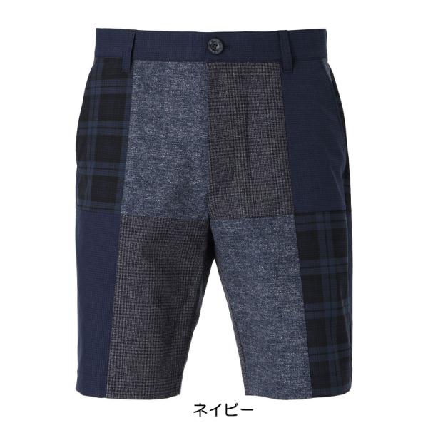 ZOY ゾーイ ゴルフ メンズ COOLDOTSパッチワーク ショートパンツ フェイドネイビー 07...