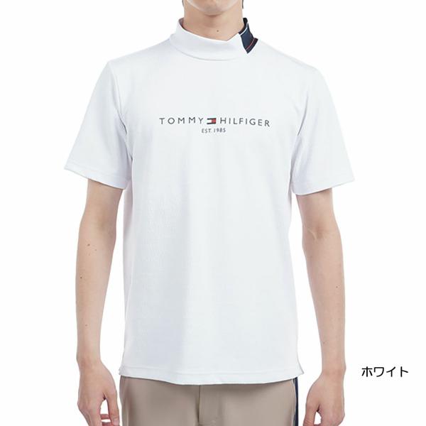 トミーヒルフィガー TOMMY HILFIGER メンズ ロゴジャガード 半袖モックネックシャツ　T...
