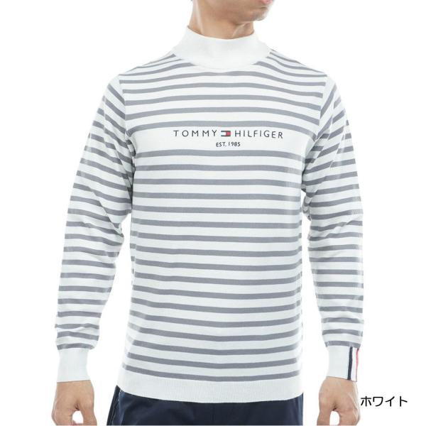 トミーヒルフィガー TOMMY HILFIGER メンズ ボーダー ハイネックニット THMA582