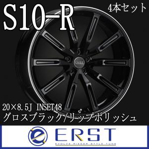 ERST new WHEEL S10-R 20×8.5J (48) グロスブラック/リップポリッシュ ホイール 4本セット ボルボ(VOLVO) V60,XC60,V90,XC90,V70,XC40,V40｜ones-onlineshop