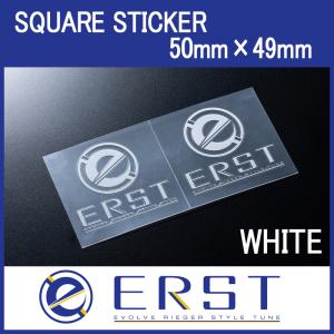 ERST(エアスト) スクエア 50mm×49mm ステッカー 2シート ホワイト｜ones-onlineshop