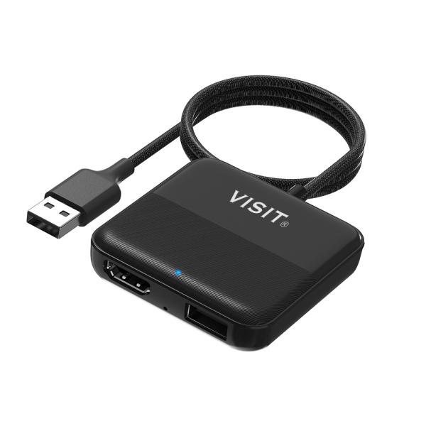 【カープレイ付き車両】VISIT エンターテインメントボックス (ELA-HA) HDMI入力アダプ...