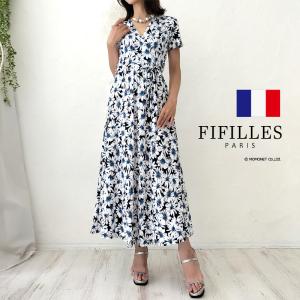 新品未使用 FIFILLES PARIS フランス製 フレンチスリーブワンピース フランス FIFILLES paris フィフィーユ ワンピース (表記2