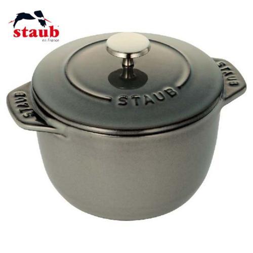 ストウブ(staub) ラ ココット デ ゴハン  Sサイズ 12cm 1合 グレー 生涯補償付　国...