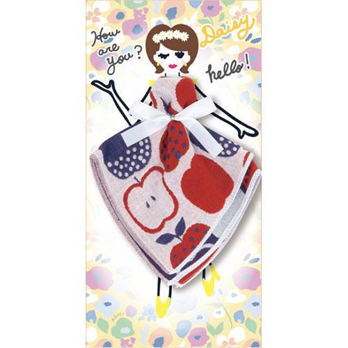 その他 フローラルシスターズ ３重ガーゼハンカチ デイジー×赤青りんご